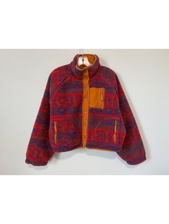 Jackets & Blazers - BLANKNYC Long Sleeve Snap Button Teddy Sherpa Patterned Jacket Women's Size M